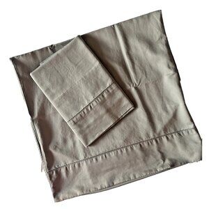 Pair FIELDCREST King Size Pillowcases 100% Supina Extra Long Staple Cotton Gray